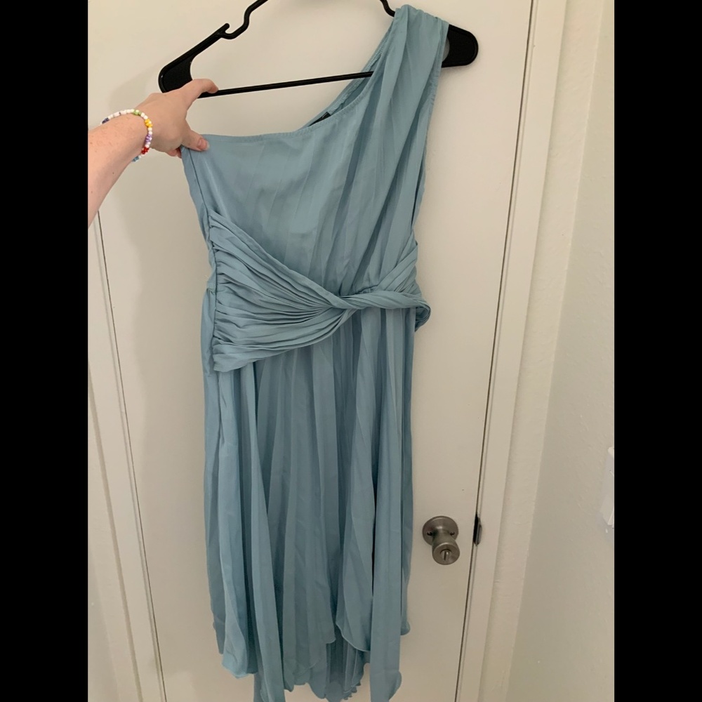 blue one shoulder dress size small